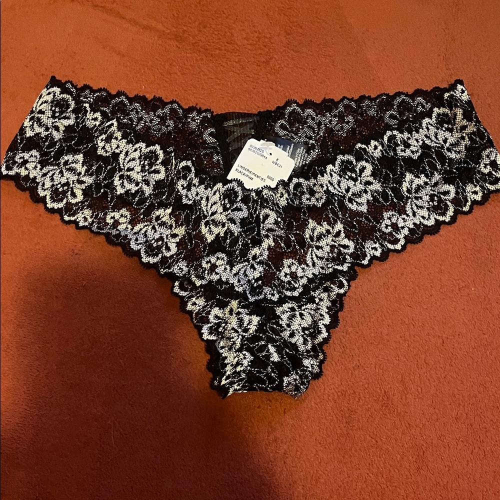 Forever 21 Black and White Lace Panties